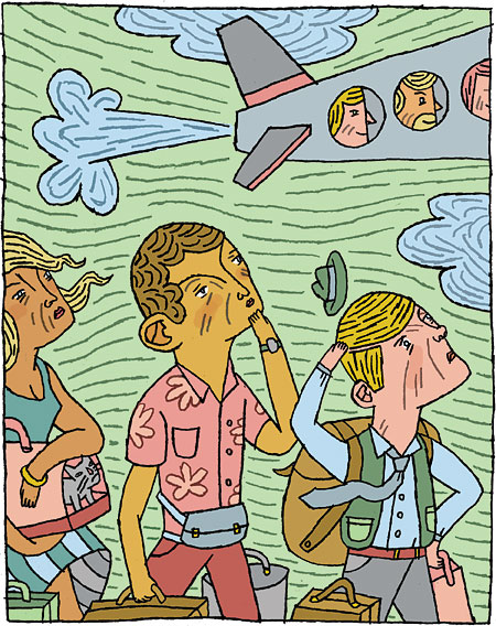 Illustration from a Practical Traveler article in the NYTimes.com on September 10, 2006.